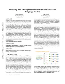 Analyzing And Editing Inner Mechanisms Of Backdoored Language Models