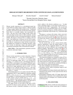 Disease Severity Regression with Continuous Data Augmentation