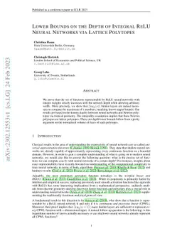 Lower Bounds on the Depth of Integral ReLU Neural Networks via Lattice
  Polytopes