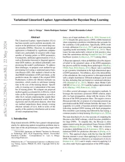 Variational Linearized Laplace Approximation for Bayesian Deep Learning