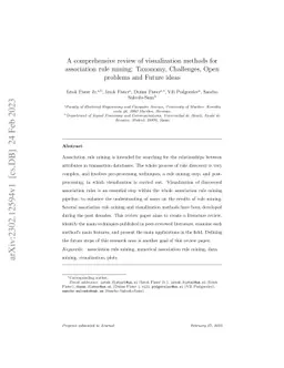 A comprehensive review of visualization methods for association rule
  mining: Taxonomy, Challenges, Open problems and Future ideas