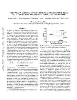 Video4MRI: An Empirical Study on Brain Magnetic Resonance Image
  Analytics with CNN-based Video Classification Frameworks