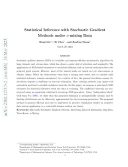 Statistical Inference with Stochastic Gradient Methods under $ϕ$-mixing Data
