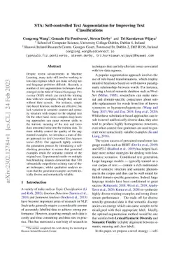 STA: Self-controlled Text Augmentation for Improving Text
  Classifications