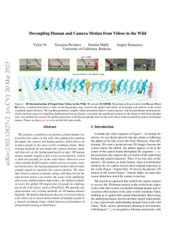 Decoupling Human and Camera Motion from Videos in the Wild