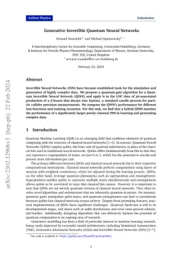 Generative Invertible Quantum Neural Networks