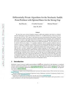Differentially Private Algorithms for the Stochastic Saddle Point
  Problem with Optimal Rates for the Strong Gap