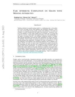 Fair Attribute Completion on Graph with Missing Attributes