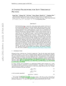 A Unified Framework for Soft Threshold Pruning