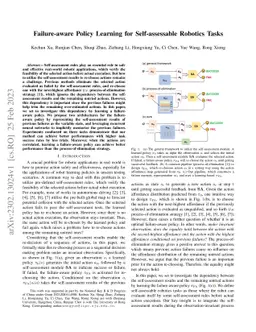 Failure-aware Policy Learning for Self-assessable Robotics Tasks