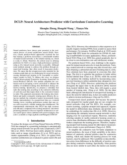 DCLP: Neural Architecture Predictor with Curriculum Contrastive Learning