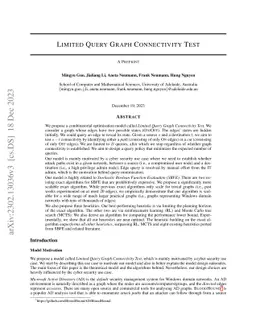 Limited Query Graph Connectivity Test