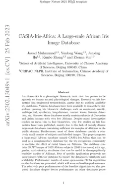 CASIA-Iris-Africa: A Large-scale African Iris Image Database