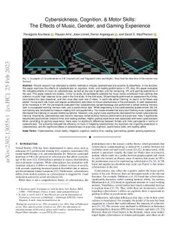 Cybersickness, Cognition, & Motor Skills: The Effects of Music, Gender,
  and Gaming Experience