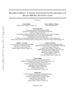 DeepBrainPrint: A Novel Contrastive Framework for Brain MRI
  Re-Identification