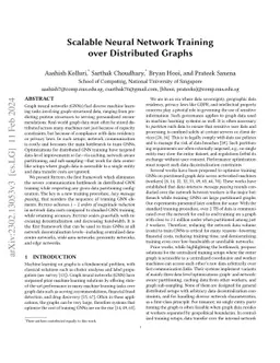 Scalable Neural Network Training over Distributed Graphs