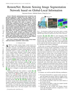 RemoteNet: Remote Sensing Image Segmentation Network based on
  Global-Local Information