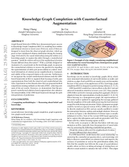 Knowledge Graph Completion with Counterfactual Augmentation