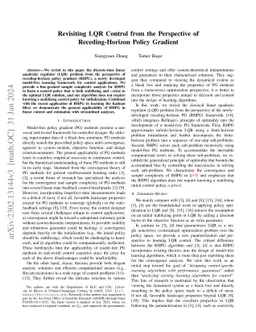 Revisiting LQR Control from the Perspective of Receding-Horizon Policy
  Gradient