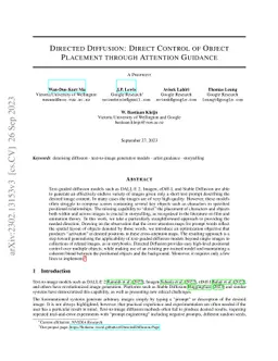Directed Diffusion: Direct Control of Object Placement through Attention
  Guidance