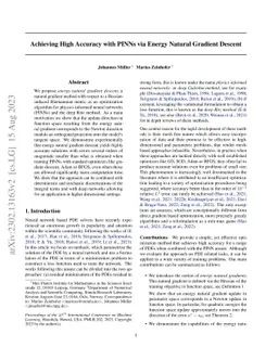 Achieving High Accuracy with PINNs via Energy Natural Gradients