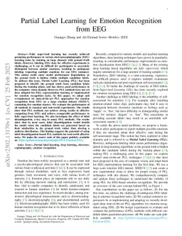 Partial Label Learning for Emotion Recognition from EEG