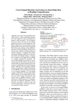 Cross-Lingual Question Answering over Knowledge Base as Reading
  Comprehension