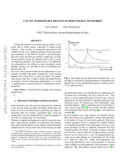 Can we avoid Double Descent in Deep Neural Networks?