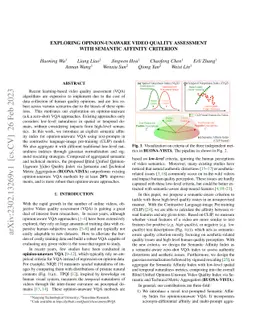 Exploring Opinion-unaware Video Quality Assessment with Semantic
  Affinity Criterion