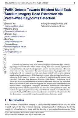 PaRK-Detect: Towards Efficient Multi-Task Satellite Imagery Road
  Extraction via Patch-Wise Keypoints Detection