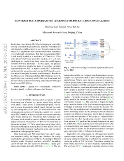 Contrast-PLC: Contrastive Learning for Packet Loss Concealment