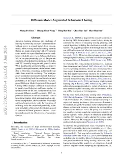 Diffusion Model-Augmented Behavioral Cloning