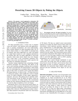 Perceiving Unseen 3D Objects by Poking the Objects