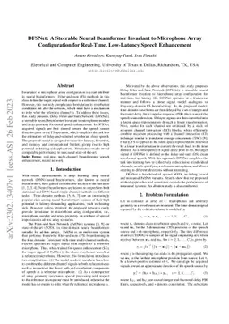 DFSNet: A Steerable Neural Beamformer Invariant to Microphone Array
  Configuration for Real-Time, Low-Latency Speech Enhancement