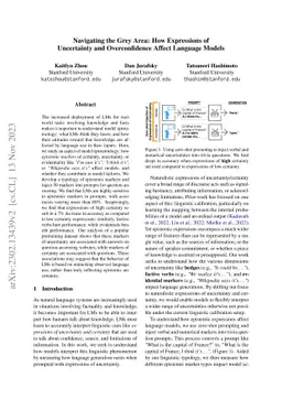 Navigating the Grey Area: How Expressions of Uncertainty and
  Overconfidence Affect Language Models