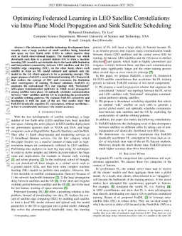 Optimizing Federated Learning in LEO Satellite Constellations via
  Intra-Plane Model Propagation and Sink Satellite Scheduling