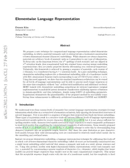 Elementwise Language Representation