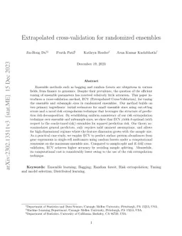 Extrapolated cross-validation for randomized ensembles