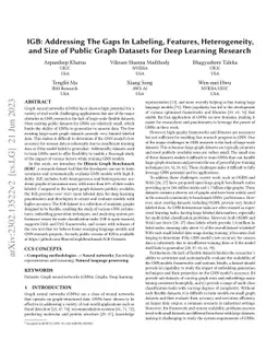 IGB: Addressing The Gaps In Labeling, Features, Heterogeneity, and Size
  of Public Graph Datasets for Deep Learning Research
