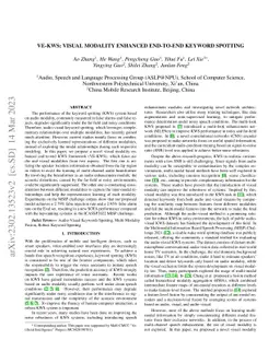 VE-KWS: Visual Modality Enhanced End-to-End Keyword Spotting