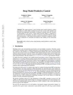 Deep Model Predictive Control