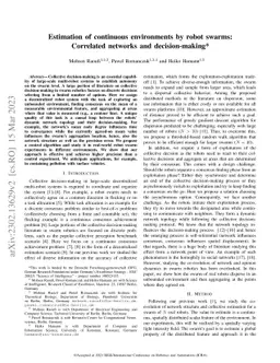 Estimation of continuous environments by robot swarms: Correlated
  networks and decision-making