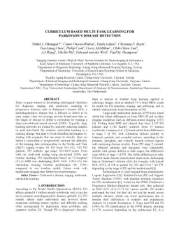 Curriculum Based Multi-Task Learning for Parkinson's Disease Detection
