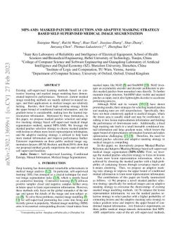 MPS-AMS: Masked Patches Selection and Adaptive Masking Strategy Based
  Self-Supervised Medical Image Segmentation