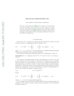 The Local Ledoit-Peche Law