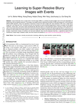 Learning to Super-Resolve Blurry Images with Events