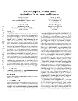 Domain Adaptive Decision Trees: Implications for Accuracy and Fairness