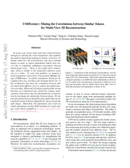 UMIFormer: Mining the Correlations between Similar Tokens for Multi-View
  3D Reconstruction