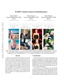 ELODIN: Naming Concepts in Embedding Spaces