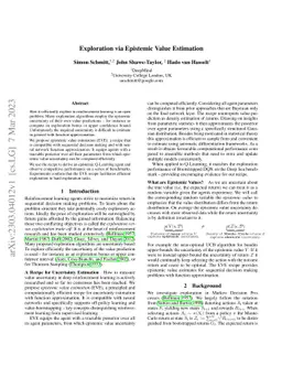 Exploration via Epistemic Value Estimation